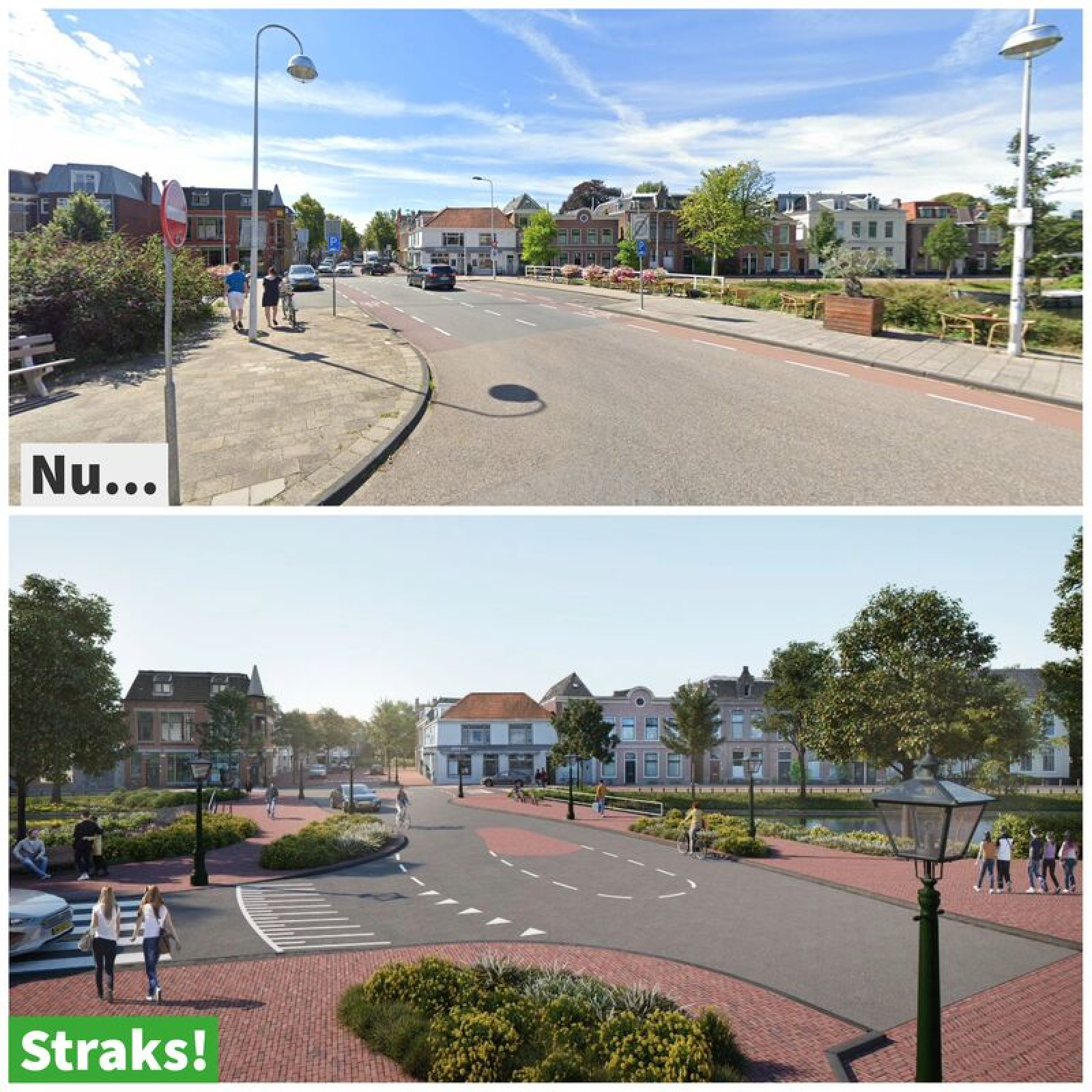 nu en straksplaatje Koepoortsbrug Leiden