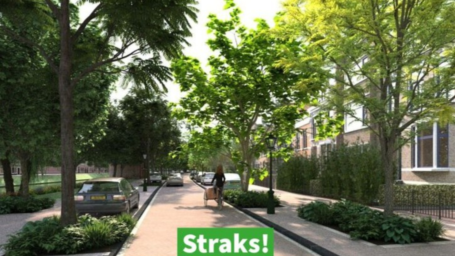 impressie vergroening Jan van Houtkade Leiden