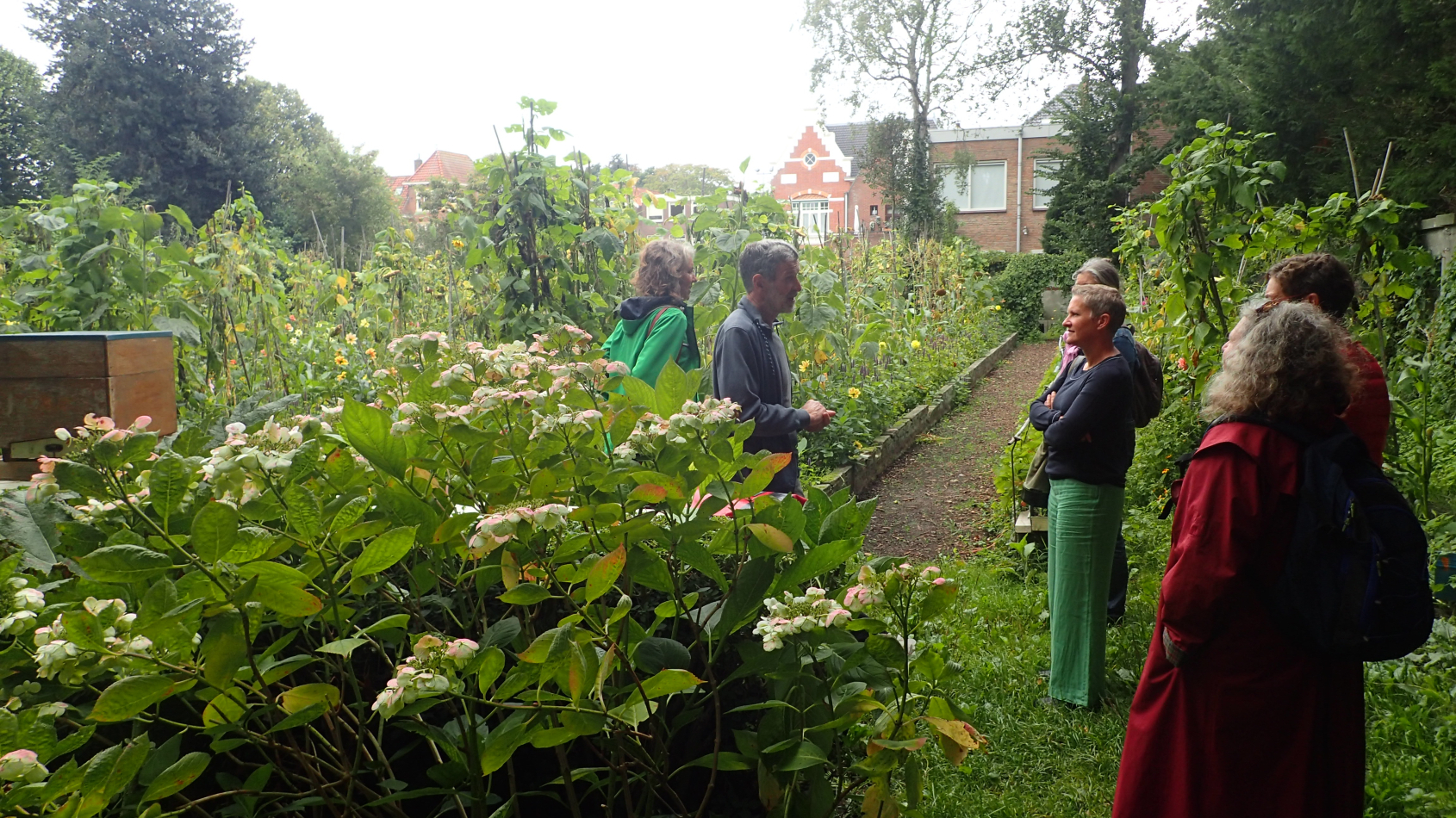 schooltuin Sassemheim met bezoekers