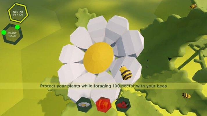 bloem met bij uit Game Phero