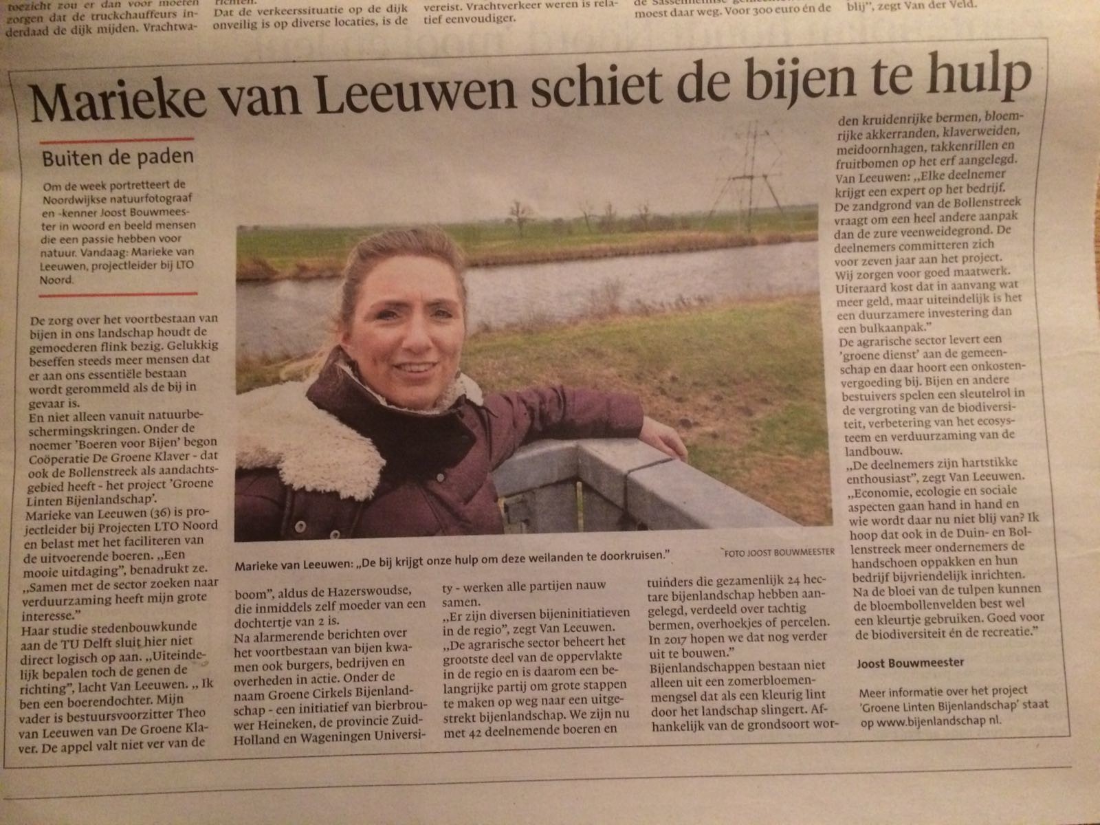 Marieke van Leeuwen in de Volkskrant